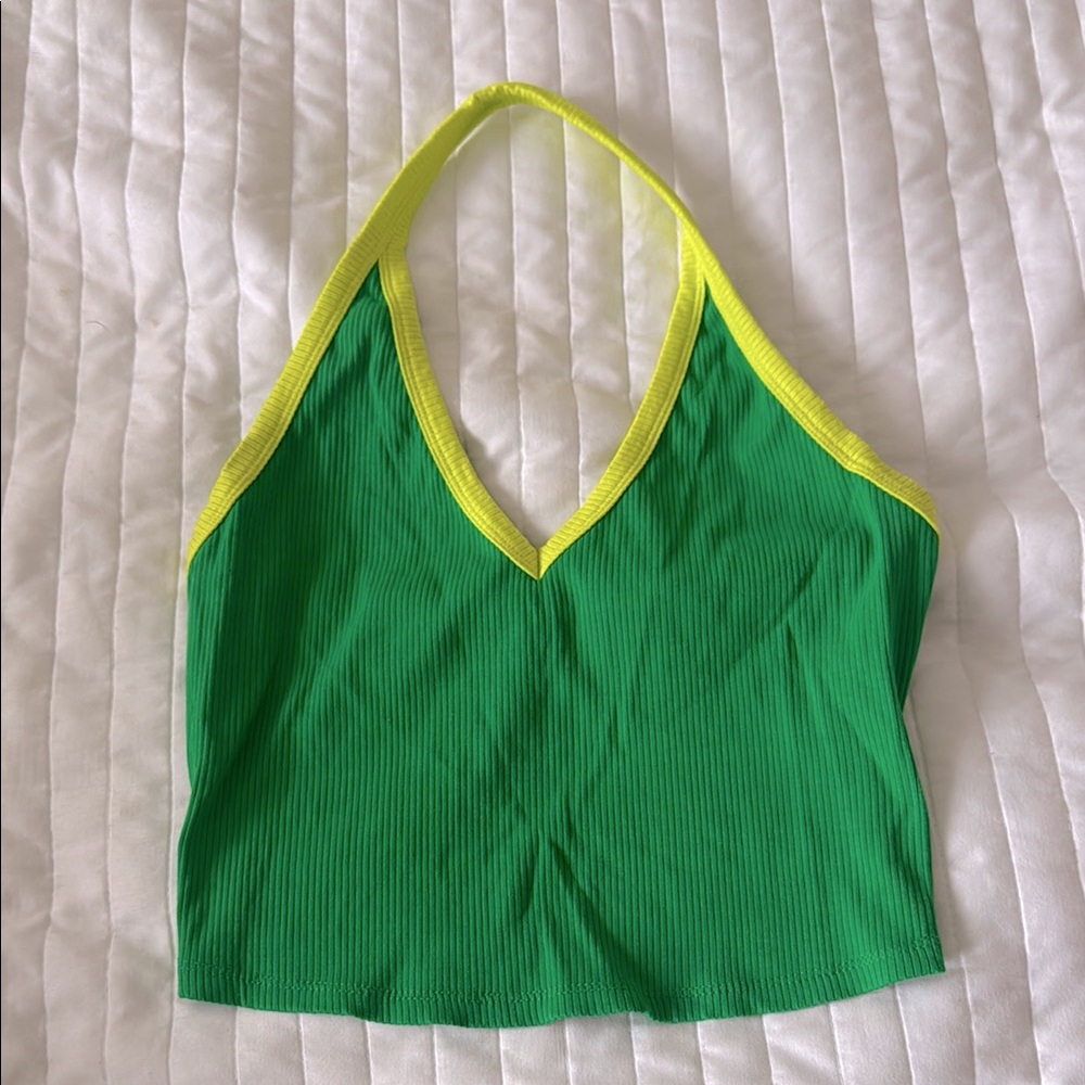 Green Cropped Tank